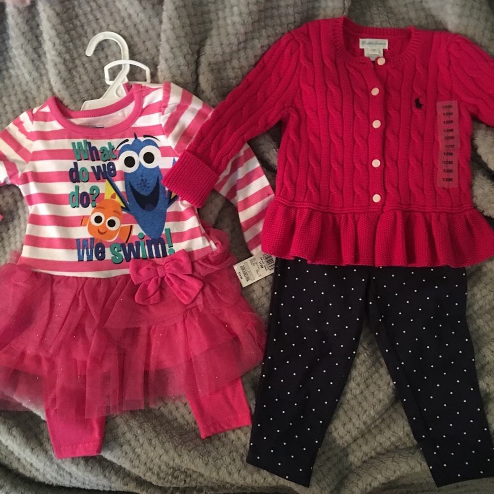 NWT Ralph Lauren & finding Nemo baby outfits